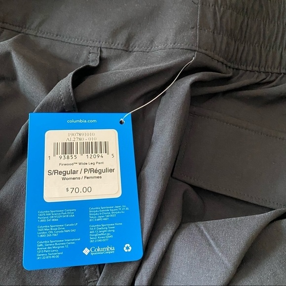 NEW COLUMBIA sz S Firwood Wide Leg Pants Black - Picture 4 of 7
